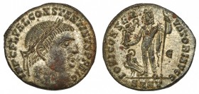 CONSTANTINO I. Follis reducido. Heraclea, T (313-314). RIC-5. R.P.O. EBC-.