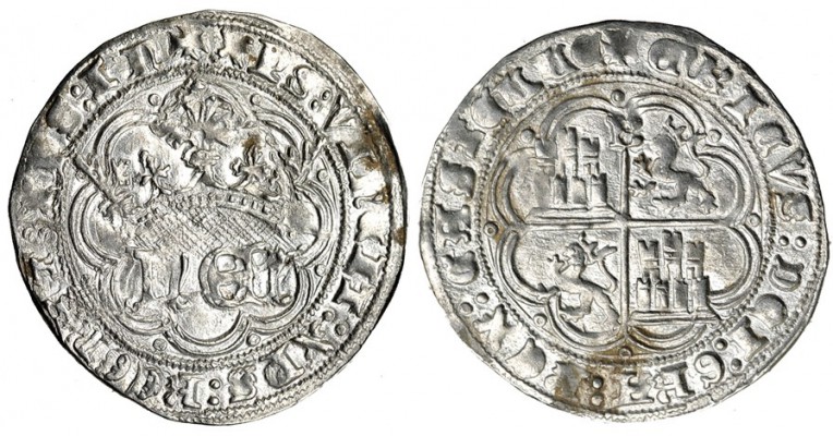 ENRIQUE IV. Real. Burgos. R/ +ENRICVS:DEI:GR:REX:CASTELLE:. III-708.1. EBC.