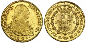 2 escudos. 1801. Madrid. FA. VI-1052. R.B.O. MBC+/EBC-.