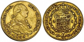 2 escudos. 1805. Madrid. FA. VI-1056. Pequeñas marcas. MBC.