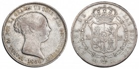 20 reales. 1850. Madrid. CL. VI-506. MBC-.