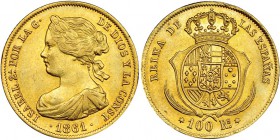 100 reales. 1861. Madrid. VI-648. EBC-/EBC.