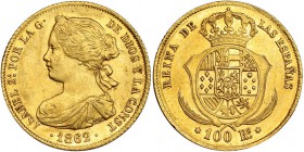 100 reales. 1862. Madrid. VI-649. EBC-.