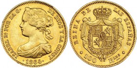 100 reales. 1864. Madrid. VI-651. EBC-.