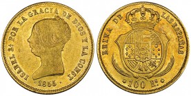 100 reales. 1855. Sevilla. VI-655. R.B.O. EBC.