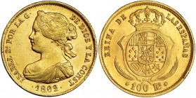 100 reales. 1862. Sevilla. VI-662. EBC.