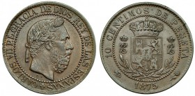 10 céntimos. 1875. VII-117.1. Acuñación floja en rev. MBC.