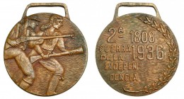 Medalla. 2ª Guerra de la Independencia. 1938. AE 32,85 g. Con argolla. SC.