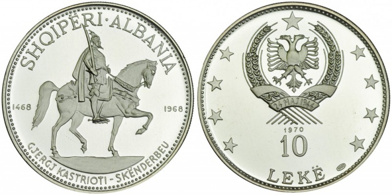 ALBANIA. 10 Leke.1970. Tirada de 500. KM-50.3. Prueba.