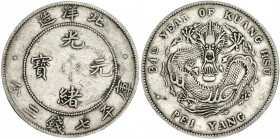 CHINA. Dólar. Provincia de Chihli. 1908. 24th Aniversario de Kuang Hsu. Y-73.2. MBC.