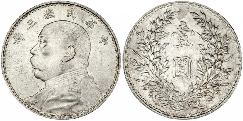 CHINA. Dólar. (Yuan). 1914. Y-329. EBC.