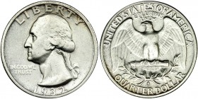 ESTADOS UNIDOS DE AMÉRICA. Cuarto de Dólar. 1932. S. KM-164. MBC+. Rara.