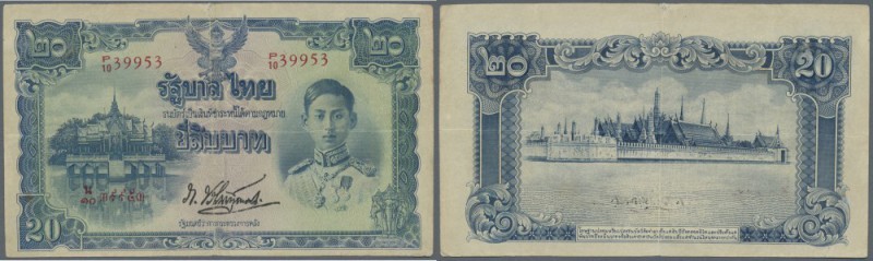Thailand
20 Baht ND(1942) P. 49a, seldom seen note, stronger vertical and horiz...