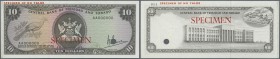 Trinidad & Tobago
10 Dollars ND(1977) Specimen P. 32s, zero serial numbers and specimen overprint, cancellation hole, trace of attachment at left bor...
