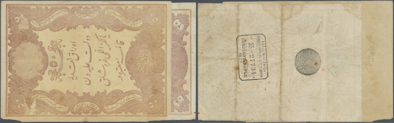 Turkey / Türkei
set of 2 notes containing 20 Kurush 1877 P. 49a (F to F-) and 5...