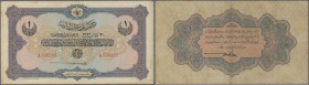 Turkey / Türkei
1 Livre 1915 P. 69, 3 vertical and one horizontal fold, strong paper without holes o2 minor border tears, condition: F.