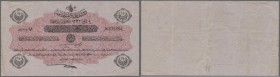 Turkey / Türkei
1/2 Livre 1917 P. 98, used with several vertical folds and creases, no holes, still strongness in paper, condition: F.