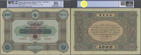 Turkey / Türkei
highly rare Specimen note 1000 Livres ND(1914) AH1333 P. 107s (attention: the grading company made a mistake in the label, they wrote...