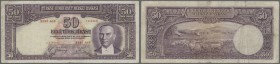 Turkey / Türkei
50 Lira ND(1938) P. 129, rare issue, used with folds and normal traces of circulation, no holes or tears, a bit stained but very stro...