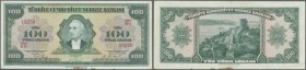Turkey / Türkei
100 Lira ND(1947) P. 149, center fold, light handling in paper and a stain at lower border center, no holes or tears, crisp original ...