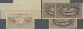 Ukraina / Ukraine
very interesting set with 25 Karbovantsiv 1919 partly blank on back P.37b (XF) and two proof prints with complete blank reverse (F,...