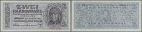 Ukraina / Ukraine
2 Karbowanez 1942 Zentralnotenbank Ukraine, P.50 (Ro.592), very Rare Banknote still in nice condition with bright colors and strong...