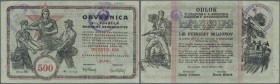 Yugoslavia / Jugoslavien
Committee of the Slovenian Government Liberty Front 500 Reichsmark 1943, P.S122, tiny pinhole at lower left border, some fol...