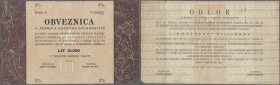 Yugoslavia / Jugoslavien
Committee of the Slovenian Government Liberty Front 10.000 Lit ND(1943), P.S127, used condition with a number of stains, fol...
