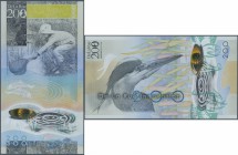 Testbanknoten
Great Britain: Polymer Test Note printed by DE LA RUE CURRENCY on polymer substrate with window and SICPA spark feature in substrate. T...