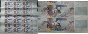 Testbanknoten
uncut sheet of 21 uncut test banknotes printed by DE LA RUE CURRENCY on banknote paper with security features and watermark, uniface pr...