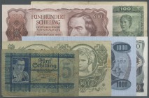 Austria / Österreich
set of 44 banknotes from 1927-1984 including 5 Schilling 1927, notes from the Allied Military, 50 Schilling 1945, 100 Schilling ...