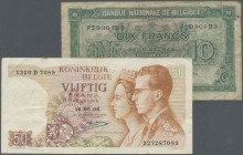 Belgium / Belgien
1943/1964 (ca.), ex Pick 122-139, quantity lot with 406 Banknotes in good to mixed quality, sorted and classified by Pick catalogue...