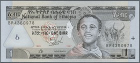 Ethiopia / Äthiopien
1969/1997 (ca.), ex Pick 30-46, quantity lot with 277 Banknotes in good to mixed quality, sorted and classified by Pick catalogu...