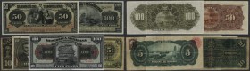 Mexico
Collectors set of 6 banknotes containing 50 Pesos ”El Banco De Tamaulipas” ND P. S432r (VF-), 100 Pesos ”El Banco De Tamaulipas” ND P. S433r2 ...