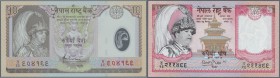 Nepal
1974/2008 (ca.), ex Pick 22-60, quantity lot with 551 Banknotes in good to mixed quality, sorted and classified by Pick catalogue numbers, plea...