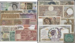 Alle Welt
huge lot with 294 world banknotes, most of them in used, some in well worn condition. The lot contains for example Canada 1 Dollar 1973, Ho...