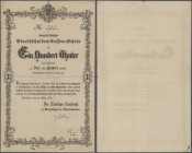 Deutschland - Altdeutsche Staaten
Sachsen: 3 % Anleihe eines königlich-sächsichen Staatsschulden-Cassen-Scheines über 100 Thaler 1855