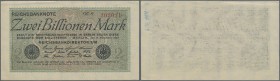 Deutschland - Deutsches Reich bis 1945
2 Billionen Mark 1923, Ro.132a mit Firmenzeichen ”GC” in sehr schöner, nur leicht gebrauchter Erhaltung mit kl...