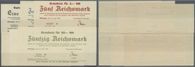 Deutschland - Alliierte Miltärbehörde + Ausgaben 1945-1948
Nürtingen, Kreisverband, 1, 2, 5, 10, 20, 50 RM, 10.4.1945, alle mit Stempel ”entwertet”, ...