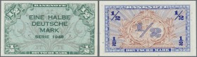 Deutschland - Bank Deutscher Länder + Bundesrepublik Deutschland
1/2 DM 1948, Ro.230 in kassenfrischer Erhaltung // 1/2 Deutsche Mark 1948, P.1 in pe...