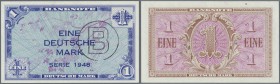 Deutschland - Bank Deutscher Länder + Bundesrepublik Deutschland
1 DM 1948 mit B-Stempel, Ro.233a in kassenfrischer Erhaltung // 1 Deutsche Mark 1948...