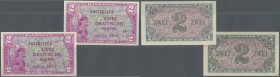 Deutschland - Bank Deutscher Länder + Bundesrepublik Deutschland
2 Banknoten zu 2 DM 1948, Ro.234a, bei in exzellenter Erhaltung, einmal kassenfrisch...