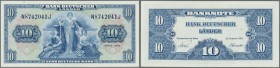 Deutschland - Bank Deutscher Länder + Bundesrepublik Deutschland
10 DM 1949, Ro.258 in perfekt kassenfrischer Erhaltung // 10 Deutsche Mark 1949, P.1...