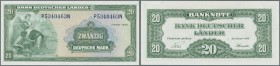 Deutschland - Bank Deutscher Länder + Bundesrepublik Deutschland
20 DM 1949, Ro.260 in kassenfrischer Erhaltung // 20 Deutsche Mark 1949, P.17a in pe...