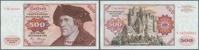 Deutschland - Bank Deutscher Länder + Bundesrepublik Deutschland
500 D-MARK, 02.02.1980, Gemälde von Schwaz, Nr. V5676622U, produktionsbedingte Farbv...