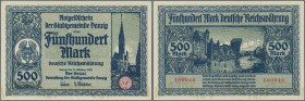 Deutschland - Nebengebiete Deutsches Reich
Danzig: 500 Mark 1922 Ro.793, mit einer sehr leichten Delle am linken Rand und an der linken oberen Ecke, ...
