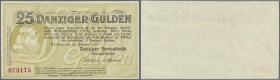 Deutschland - Nebengebiete Deutsches Reich
Danzig: 25 Gulden 1923 Ro.821, Umlaufnote, mit Mittelfalte, leichtem Handling im Papier, einem sehr kleine...