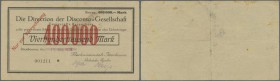 Deutschland - Notgeld - Württemberg
Ittenbeuren, Flachsröstanstalt Ittenbeuren Gebrüder Spohn, 400 Tsd. Mark, 17.8.1923 (Datum gestempelt), Erh. III,...