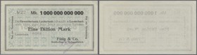 Deutschland - Notgeld - Württemberg
Lauterbach, Flaig & Co., 1 Billion Mark, 15.11.1923, Erh. I-II