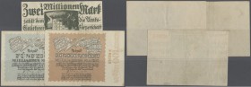 Deutschland - Notgeld - Württemberg
Maulbronn, Amtskörperschaft, 2 Mio. Mark, 20.8.1923, 50, 100 Mrd. Mark, 26.10.1923, Erh. III, total 3 Scheine